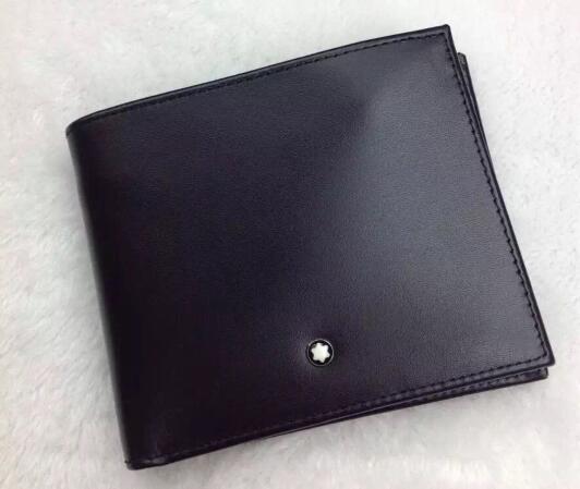 Replica Mont blanc Wallet Mens Black Smooth Leather Mens Mont blanc Original Wallet